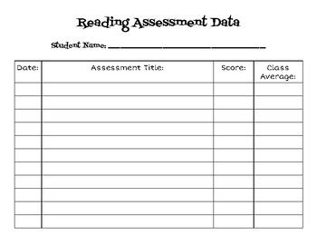 student data tracking sheet  adventures  reading tpt