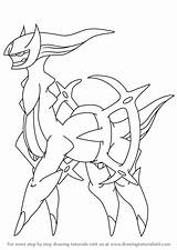 Pokemon Arceus Legendary Drawingtutorials101 sketch template