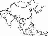 Asia East Map Blank Coloring Drawing Europe Southeast Continents South Color Printable Empty Maps Clipart Cliparts Quiz Print Mexico Countries sketch template