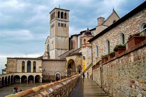 unesco sites assisi st francis basilica day trip  rome rome italy gray