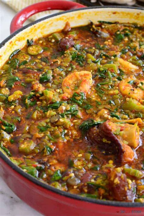 okro soup  spinach chef lolas kitchen