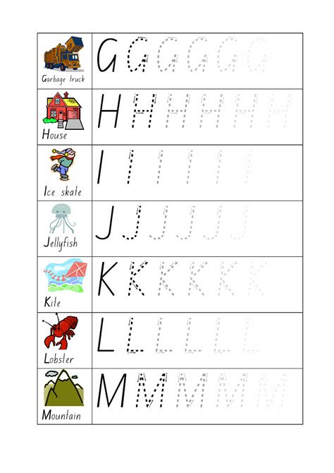 capital alphabets tracing worksheets printable learning printable
