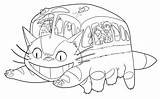 Totoro Ghibli Catbus Miyazaki Vecino Claqueta sketch template