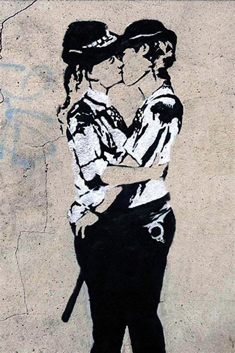 Banksy Lesbian Kiss Lgbti Gay Street Art