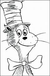 Seuss Hat Dr Coloring Pages Getcolorings sketch template