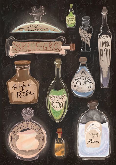 harry potter potions rillustration