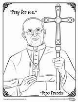 Pope Coloring Francis Pages Catholic Template Kids Crafts Schools Week Choose Board Colouring Brother sketch template