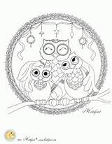 Hattifant Coloring Owl Family Printable sketch template