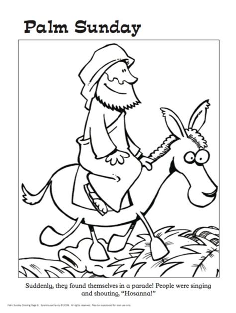 palm sunday printables coloring pages