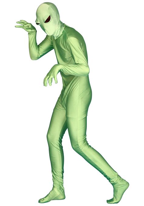 green alien skin suit halloween costume ideas