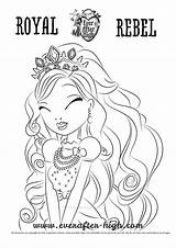 Coloring Pages Ever After High Apple Royal Beauty Dress Revel Cute Printable Print Everafter Color Girls Book sketch template