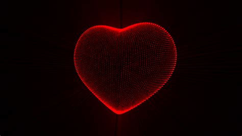 pulsing red 3d heart background animated seamless looping motion design motion background
