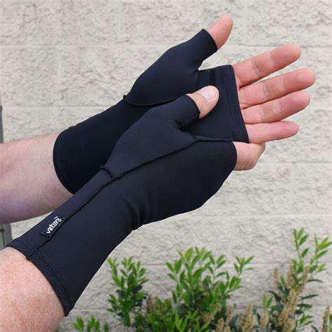 infrared fingerless mitten gloves compression arthritis pain relief