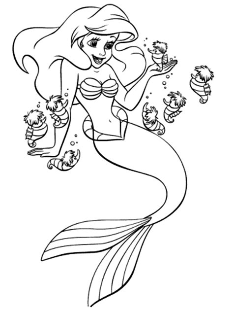 disney princess mermaid coloring pages