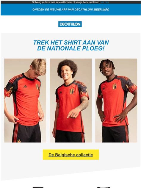 decathlon  het nieuwe voetbalshirt van belgie nergens goedkoper milled