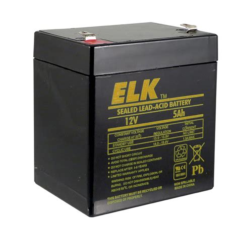 Sealed Lead Acid Battery 12 V 5ah Elk Products