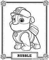 Coloring Rubble Patrol Paw Pages Printable sketch template