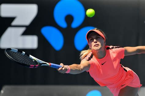eugenie bouchard at australian open tennis tournament in