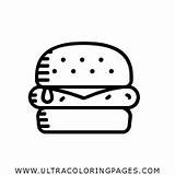 Hamburguesa Burger Pages Cheeseburger Queso Ultracoloringpages sketch template