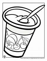 Yogurt Jogurt Owocowy Kids Kolorowanka Woojr Druku Woo Malowankę Wydrukuj Drukowanka sketch template