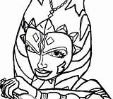 Coloring Pages Ahsoka Tano Cartoons Color Getcolorings sketch template
