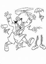 Gadget Inspector Coloring Pages Books Printable sketch template