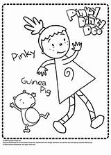 Pinky Dinky Recortar Pegar sketch template