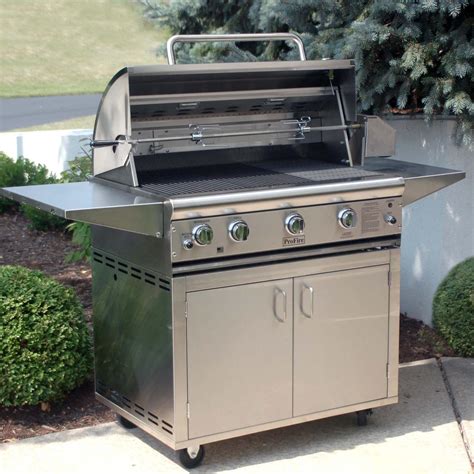profire professional deluxe series   freestanding natural gas grill  rotisserie