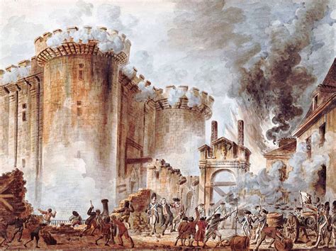 day  history french revolutionaries storm  bastille