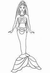 Barbie Mermaid Coloring Pages Princess Sheets Choose Board Cartoon Book sketch template
