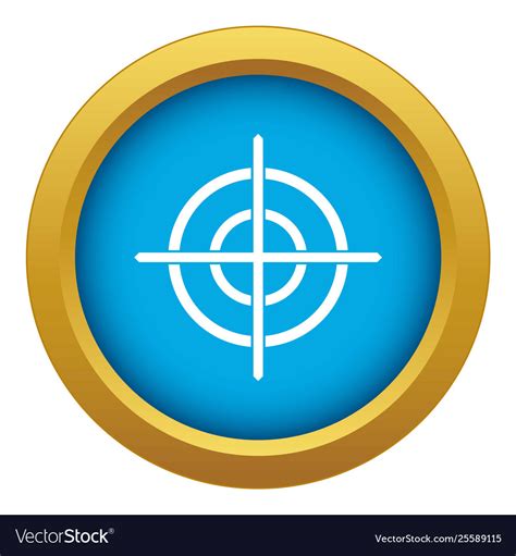 target crosshair icon blue isolated royalty  vector