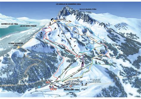 reallon piste map plan  ski slopes  lifts onthesnow