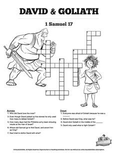 david  goliath worksheet coloring page bible lessons  kids