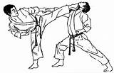 Karate Marciais Marciales Stampare Judo Geri Mawashi Defense Taekwondo Colorir Shotokan Takeda Ryu Arti Tecniche Kick1 Aikido Sejarah Tendangan Ju sketch template