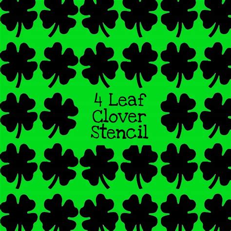 leaf clover stencil