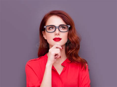 Redhead Girl Glasses Stock Images Download 6 183 Royalty