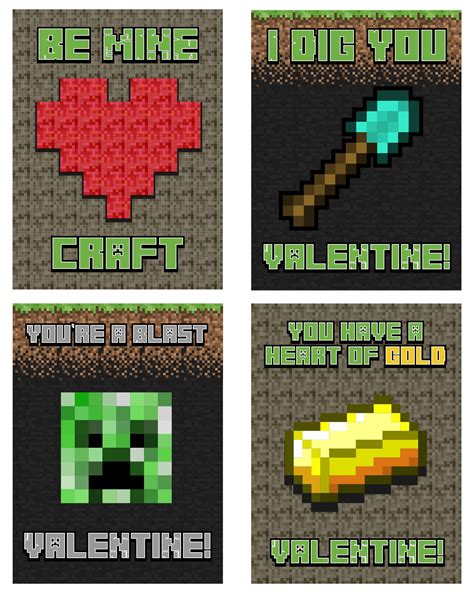 images  printable minecraft valentine cards  printable