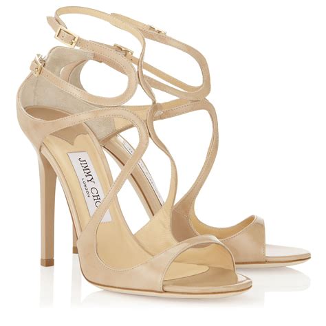 nude patent leather sandals strappy sandals lance jimmy choo leather sandals strappy