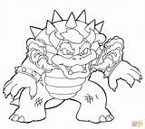 Coloring Bowser Pages Printable Drawing Dot sketch template