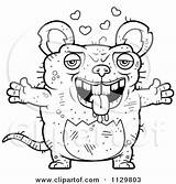 Coloring Rat Ugly Outlined Clipart Pages Cartoon Integrity Confused Loving Vector Template Illustration Shrugging Cory Thoman sketch template