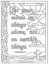 Coloring Pages Colossians Bible Color Printable Verses Coloringpagesbymradron Verse Kids Colouring Things Kid Print Set Above Sheets James Quote Church sketch template