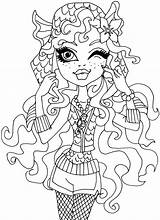 Monster High Coloring Pages Haunted Getcolorings Doll sketch template