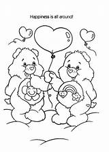 Coloring Happiness Pages Care Bears Around Bear Sheets Tocolor Getdrawings Colouring Getcolorings Color sketch template