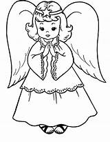 Angel Coloring Christmas Angels Pages Drawing Kids Drawings Outline Clipart Simple Realistic Adults Printable Color Draw Easy Getdrawings Child Sheets sketch template