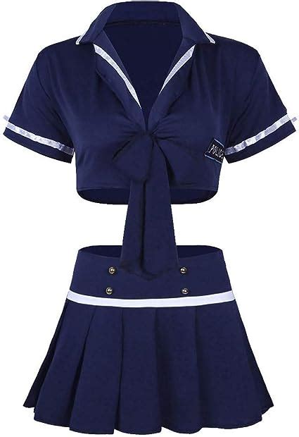 Ildlor Sexy Cosplay Girl Lingerie Outfit Mini Sailor Suit