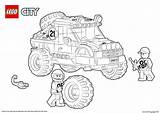 City Coloring 4x4 Lego Pages Off Roader Print Printable Book sketch template