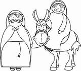 Donkey Nativity Myinterior sketch template