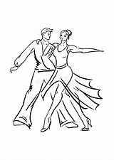 Outline Dancing Illustration Background Woman Vector Couple Dance sketch template