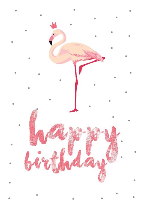 flamingo birthday birthday card   island