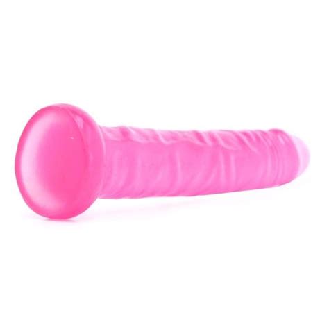 adam and eve pink jelly slim dildo sex toys and adult
